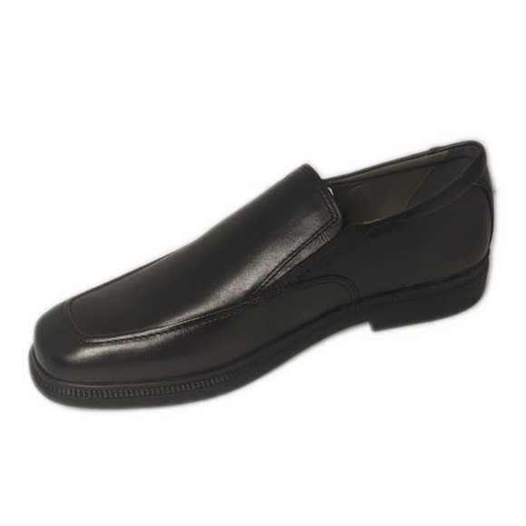 Geox J Federico N Kids Leather Slip On Shoe Black - Picture 4 of 11